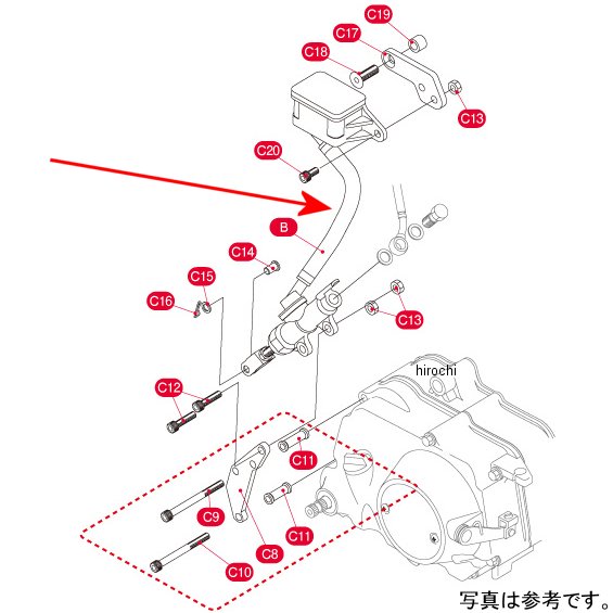 リアマスターシリンダー モンキーリアディスク