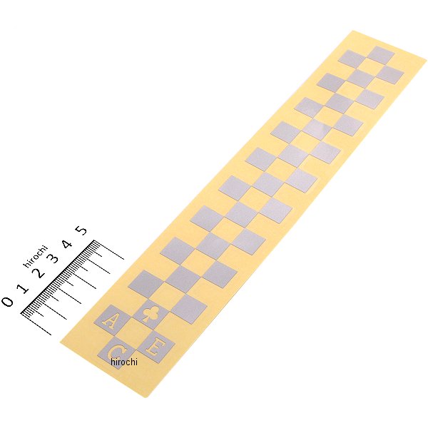 デカール ステッカー チェッカーライン シルバー