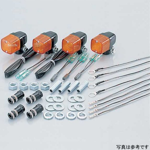 ウインカーキット 角ミニ インパルス400 クローム/オレンジ