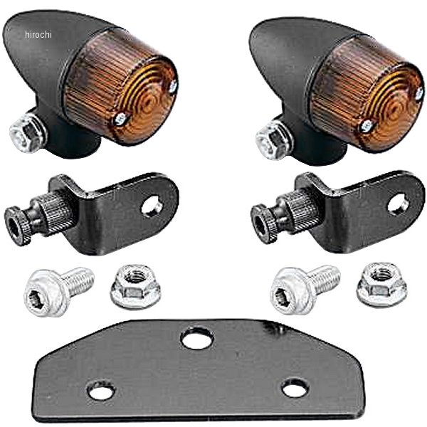 フロントウインカーキット バイト 黒/オレンジ