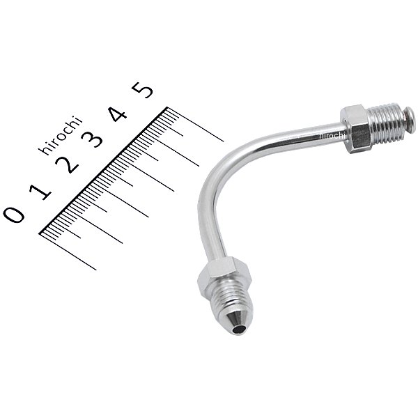 チューブアダプター ロング 90°クローム