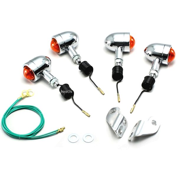 ミニブレットウインカーキット 87年-98年 TW200 オレンジレンズ 4個入り