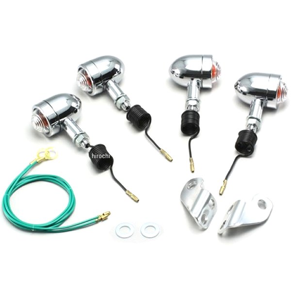 ミニブレットウインカーキット 87年-98年 TW200 クリアレンズ 4個入り