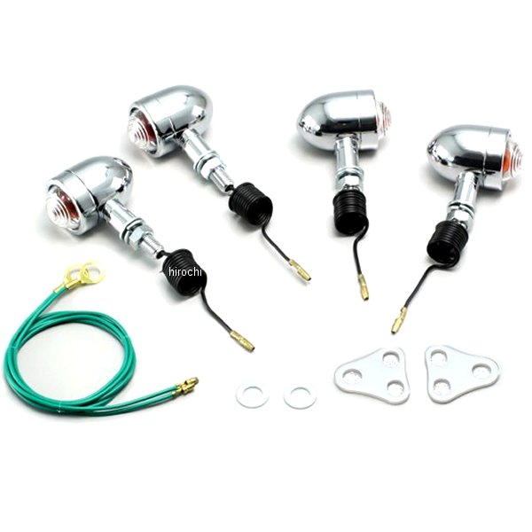 ミニブレットウインカーキット 88年以降 SR500、SR400 クリアレンズ 4個入り