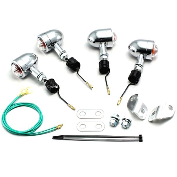 ミニブレットウインカーキット 01年-08年 エイプ100、エイプ50 クリアレンズ 4個入り