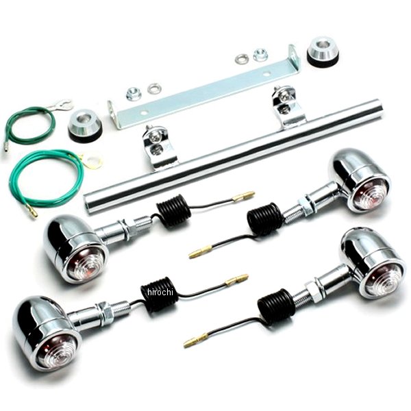 ミニブレットウインカーキット 97年-07年 シャドウ750、シャドウ400 クリアレンズ 4個入り