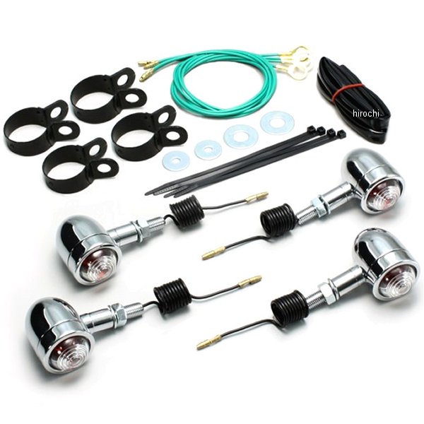 ミニブレットウインカーキット 95年-03年 バルカン800 クリアレンズ 4個入り