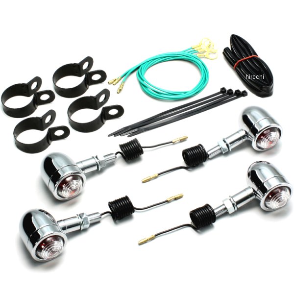 ミニブレットウインカーキット 88年-01年 スティード クリアレンズ 4個入り