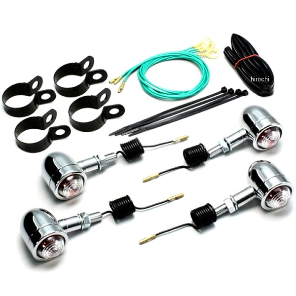 ミニブレットウインカーキット 98年-99年 スティード400 フレームタイプ クリアレンズ 4個入り