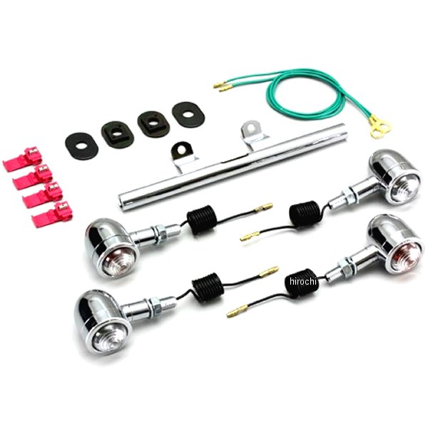 ミニブレットウインカーキット 88年-98年 スティード600、スティード400 ステムタイプ クリアレンズ 4個入り