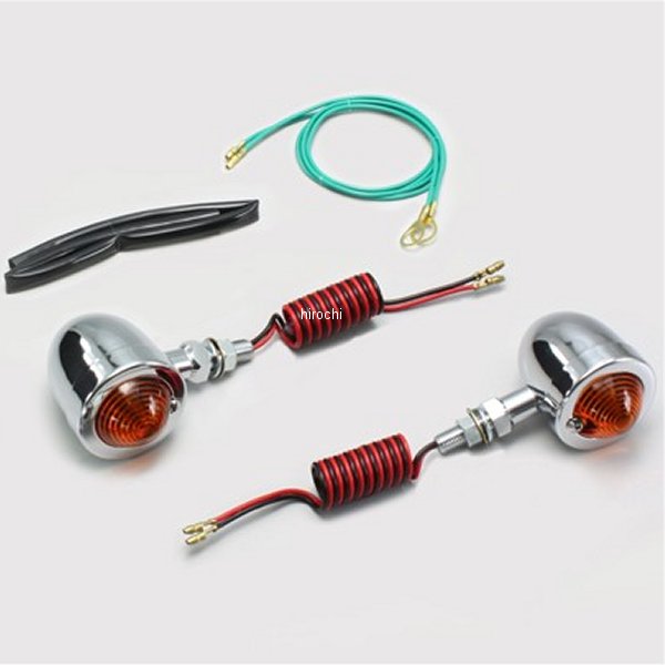 ブレットウインカー M10×L25×P1.25 汎用 オレンジレンズ 2個入り