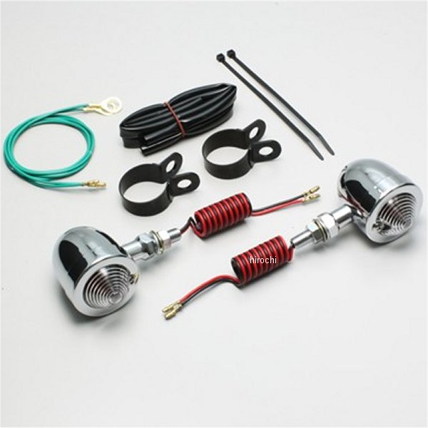 ブレットウインカー フレームタイプ ダブル球 汎用 クリアレンズ 2個入り