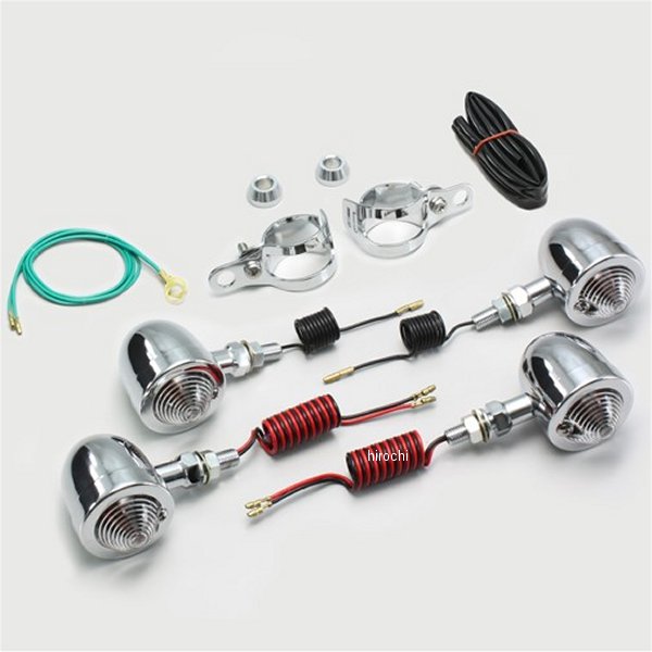 ブレットウインカーキット 90年-07年 バルカン、エリミネーター フォークタイプ クリアレンズ 4個入り