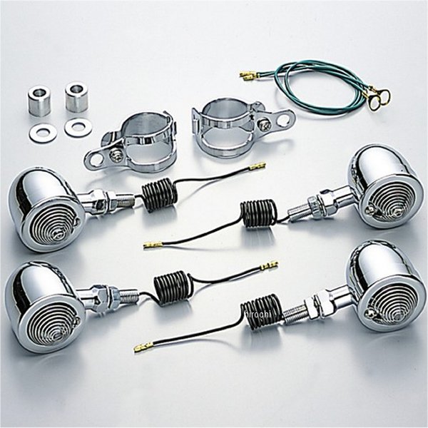 ブレットウインカーキット 00年以降 ドラッグスター250 フォークタイプ クリアレンズ 4個入り