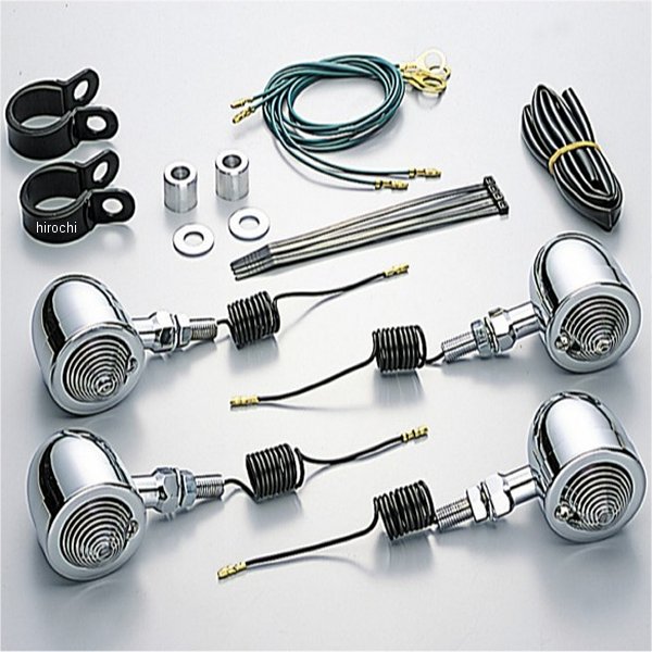 ブレットウインカーキット 00年以降 ドラッグスター250 フレームタイプ クリアレンズ 4個入り