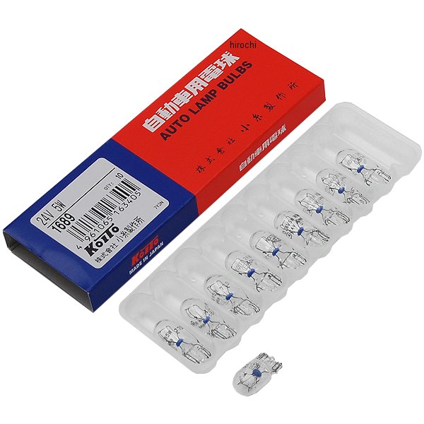 白熱バルブ T10 24V5W ウェッジ 10個入り