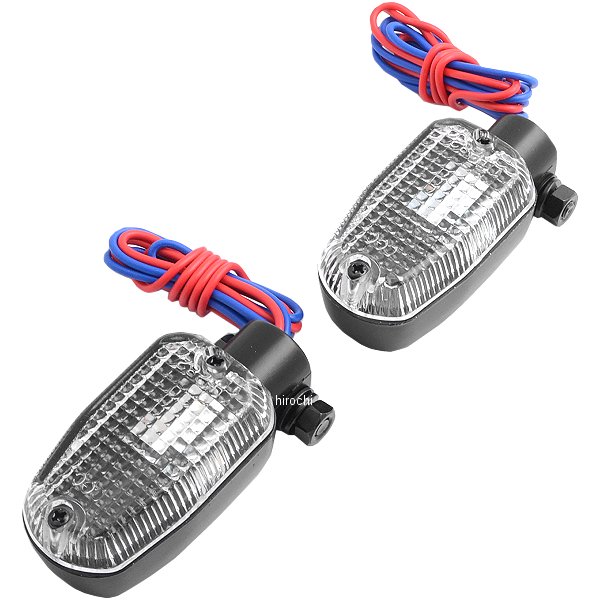 ウインカーランプセット ダブルコード 250 黒/クリア 2個入り