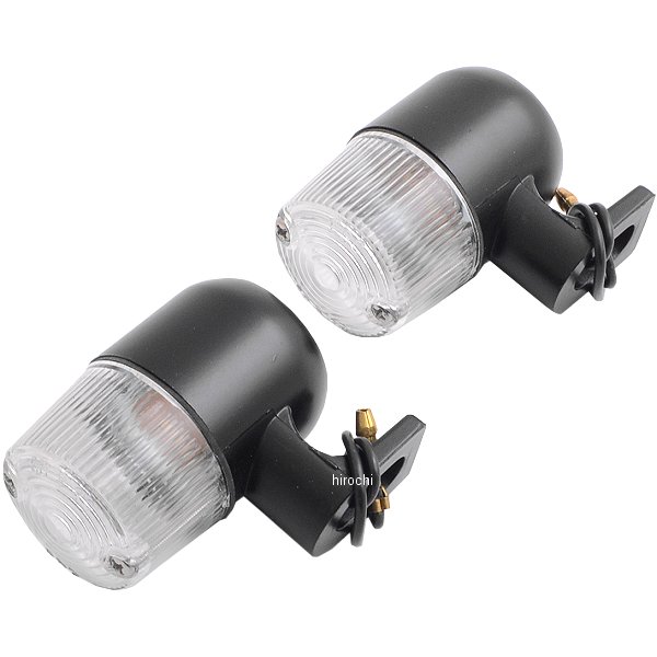 ウインカーランプセット ヨーロピアン 162 黒/クリア 2個入り