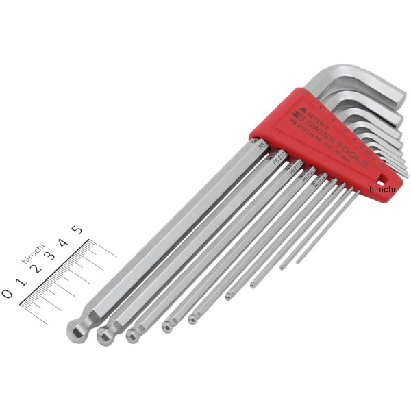 スイスツールズ  Swiss Tools ボール付ロング6角棒レンチセット パックなし(ミリ)