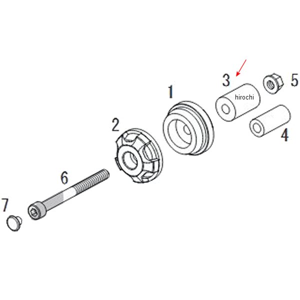 ラバー 6.6X16.8X18.5 2個入り