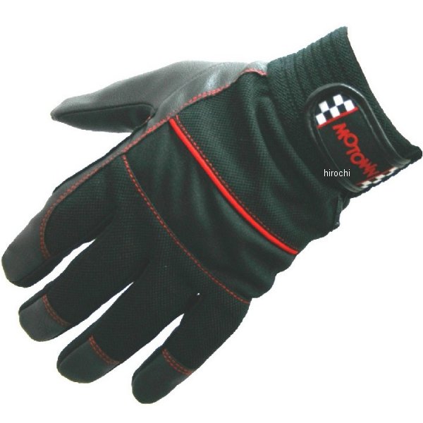 ハッピーレーシンググローブ 黒/赤 XLサイズ