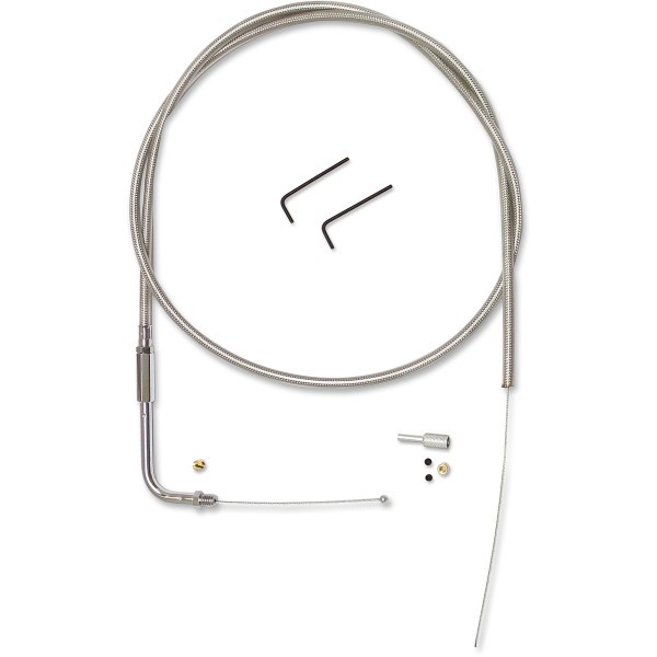 スロットルケーブル 自作キット エルボー角 90°82年-95年 クローム