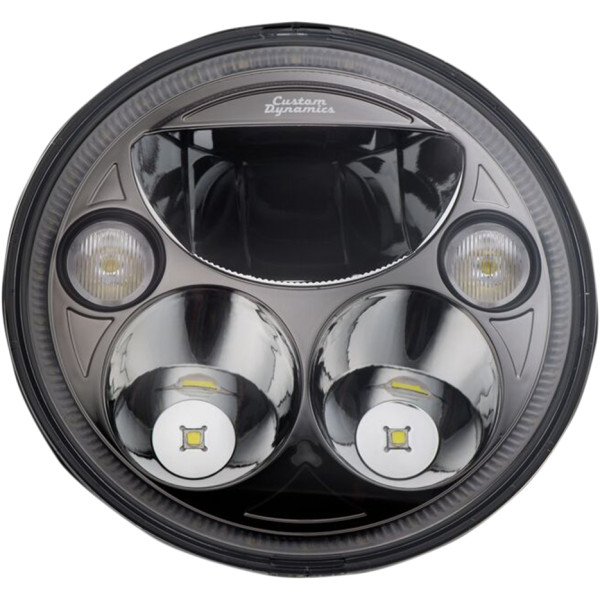 カスタム ダイナミクス ヘッドライト 7インチ 14年-18年 インディアン 黒