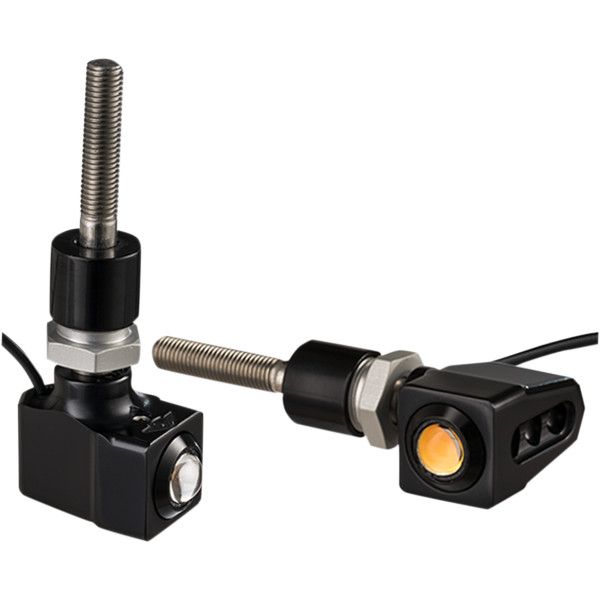 LEDウインカー ミラーマウント シングル球仕様 アンバー/黒