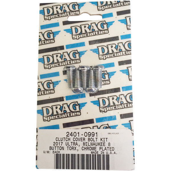 ボルトキット クラッチカバー（トルクスボタンヘッド）17年以降 M-Eight クローム/無地