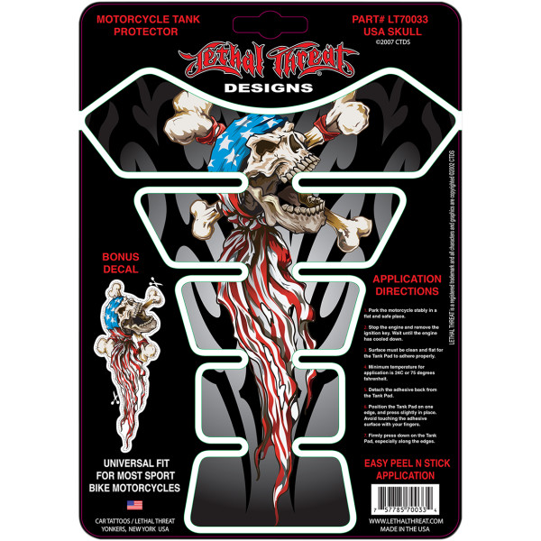 【セール特価】 タンクパッド USA SKULL 7インチ(178mm)X8インチ(203mm)