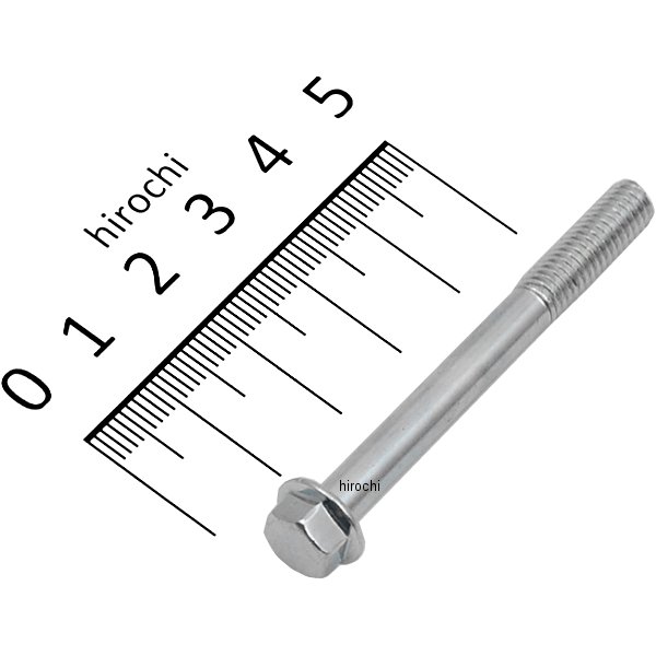 ホンダ純正タイプ フランジ六角ボルト ユニクロ M6x55 P1.0 1本入り