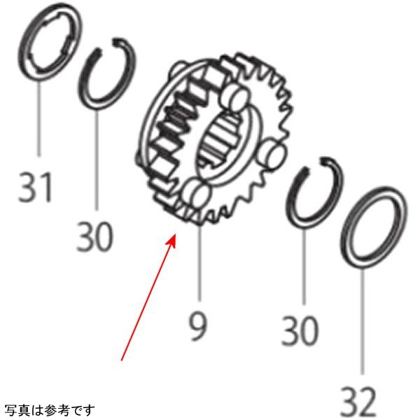 カウンターシャフト 5THギヤ 23T
