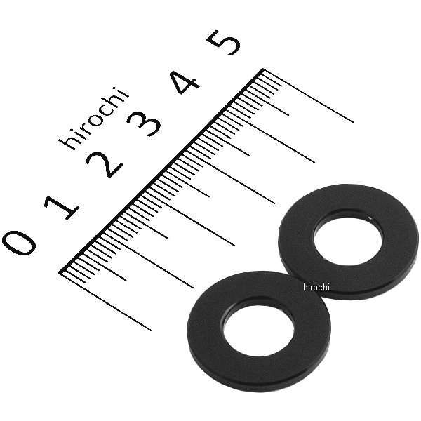 カラーセット 厚さ2 内径10mm 外径21.6mm 2個入り 黒