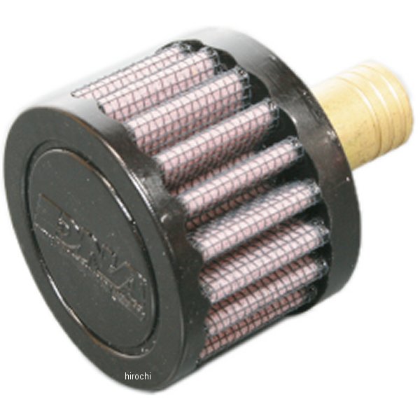 クランクケースベントフィルター ラウンドストレート ラバートップ アルミベース 汎用 φ12