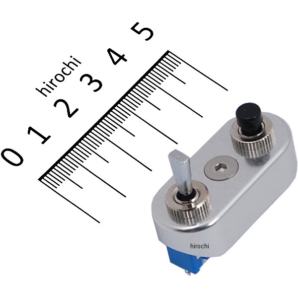 ミニスイッチ 汎用 プッシュ&トグルスイッチタイプ フラットレバー 22.2mmハンドル用 アルミ