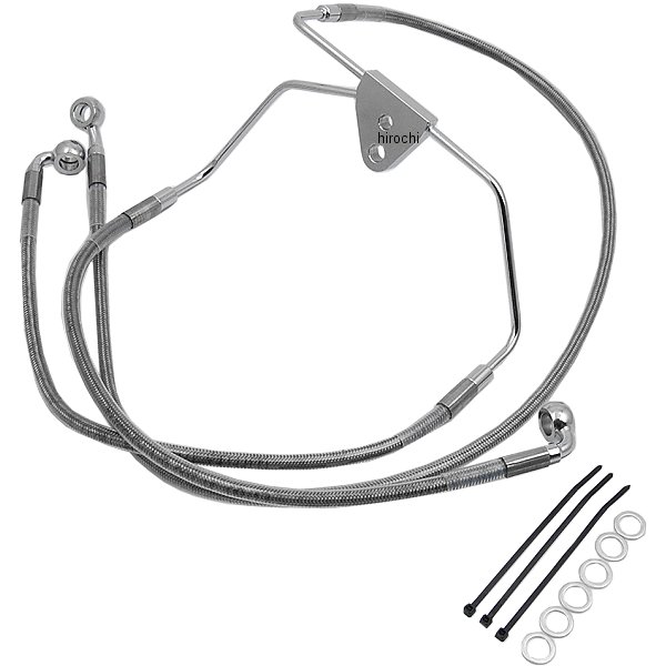フロント ブレーキライン ステンレス 09年-13年 FLH (ABS無し) +10インチ