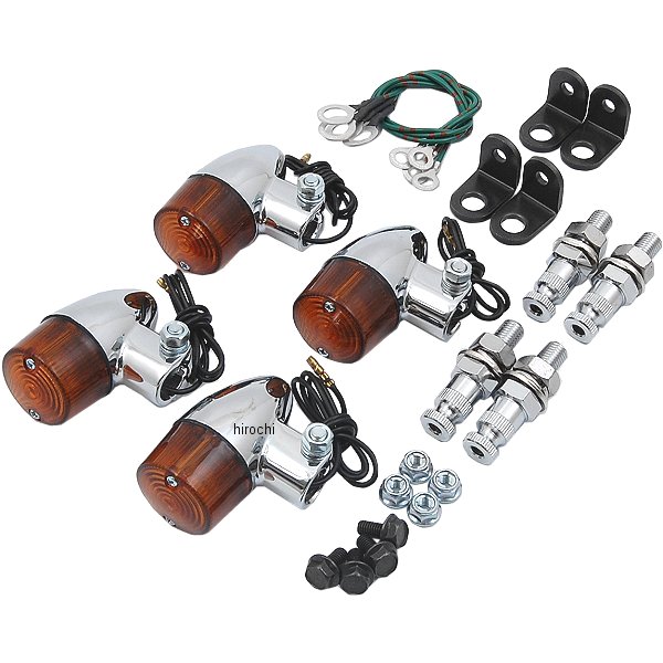 ウインカーキット ロケット・ミニ クローム/アンバー