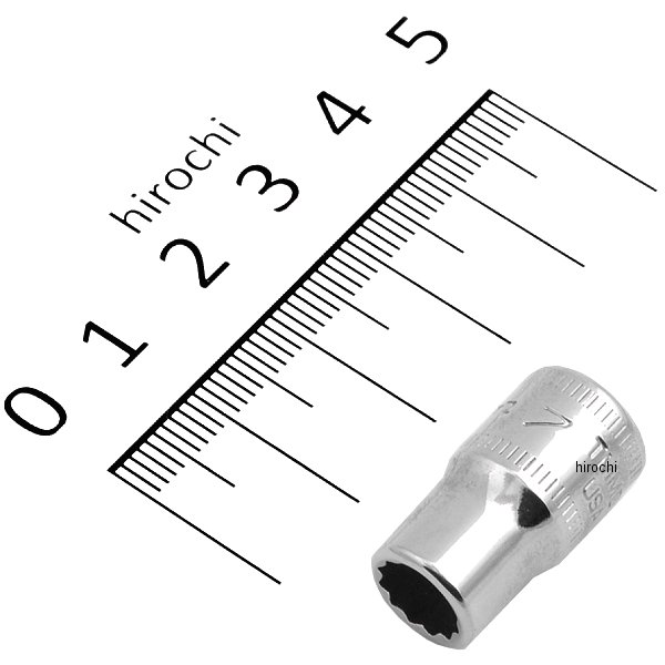 フランクドライブ 1/4インチ シャロー ソケット 12角 7mm