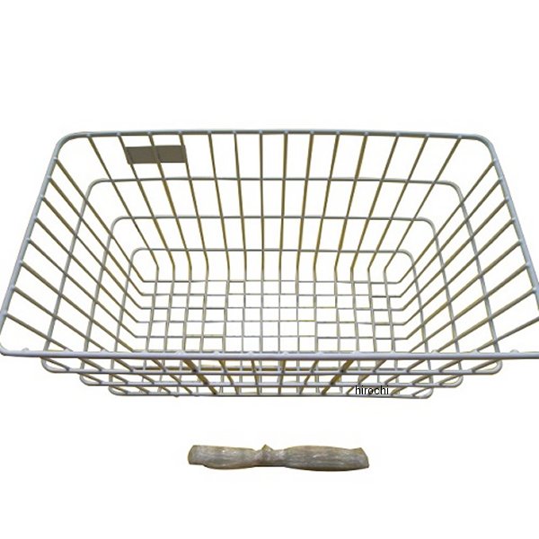 前カゴ 特大 ビジネス 白 固定用プレート2枚付