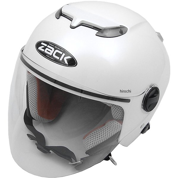 ジェットヘルメット ZACK ZJ-2 パールホワイト フリーサイズ(58-59cm)
