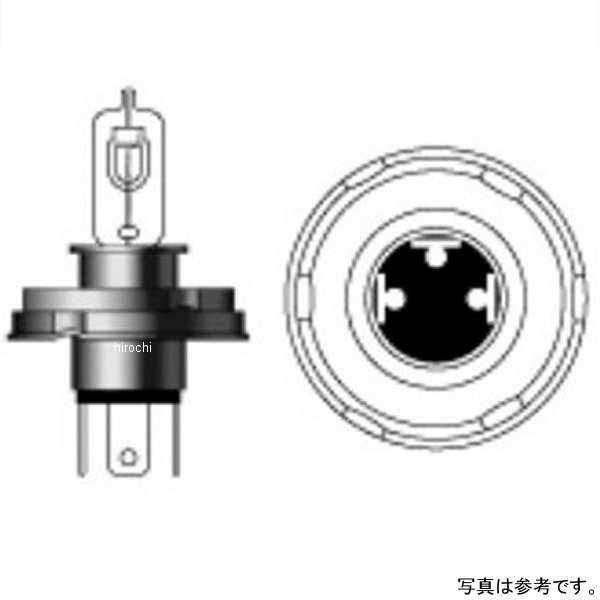 H4-EU ハロゲンバルブ スタンダード 12V45/40W クリア