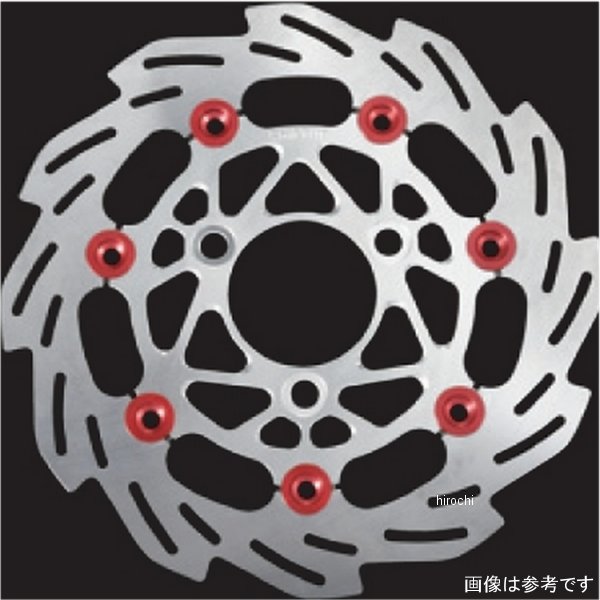 ウェーブディスクローター 220mm グロム シルバー/赤