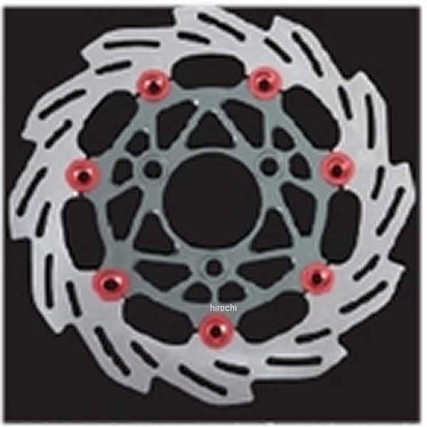 ウェーブディスクローター 220mm グロム スモーク/赤