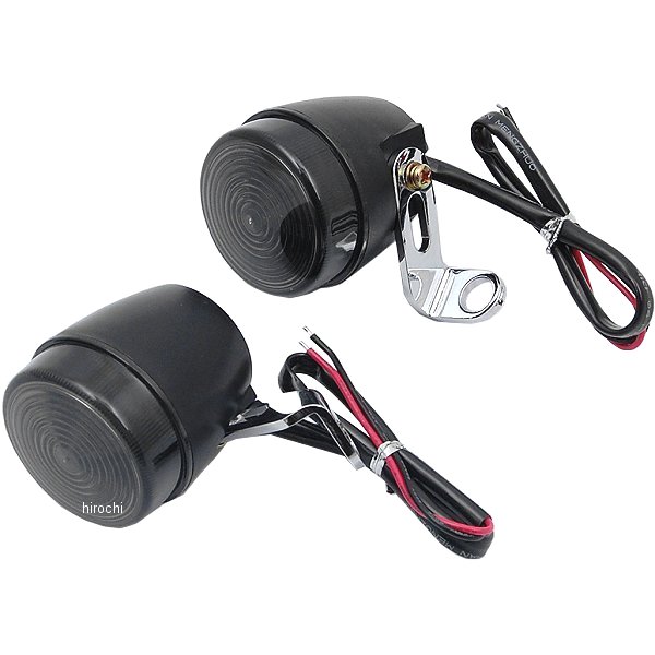 汎用 LEDウインカー 丸型タイプ スモークレンズ 左右セット