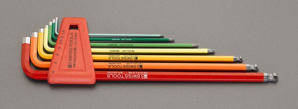 7本組 六角棒レンチ(ボールポイント付・ロング)