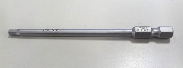 3.0x89mm Hexagon ドライバービット(ステンレス製)