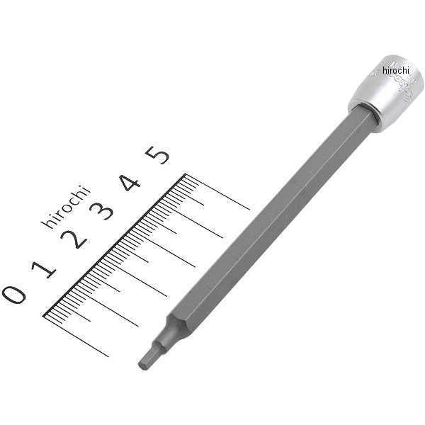 1/4インチsq ヘックスビットソケット 全長100mm 2.5mm