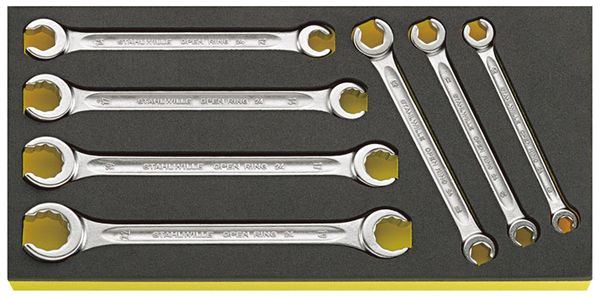 7本組/ 8-22mm オープンリングスパナ