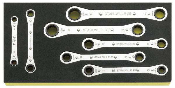 7本組 ラチェットメガネレンチ(メトリックサイズ)