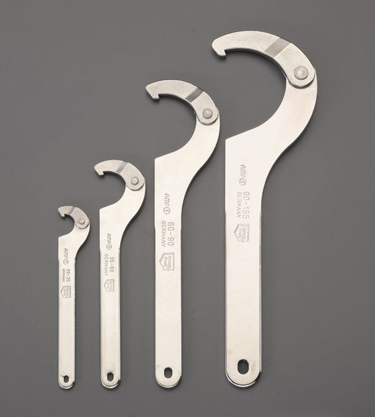 20-155mm 4本組自在フックレンチセット(ステンレス製)
